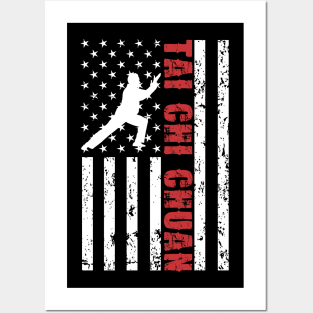 Tai Chi Chuan American Flag - US Sports Posters and Art